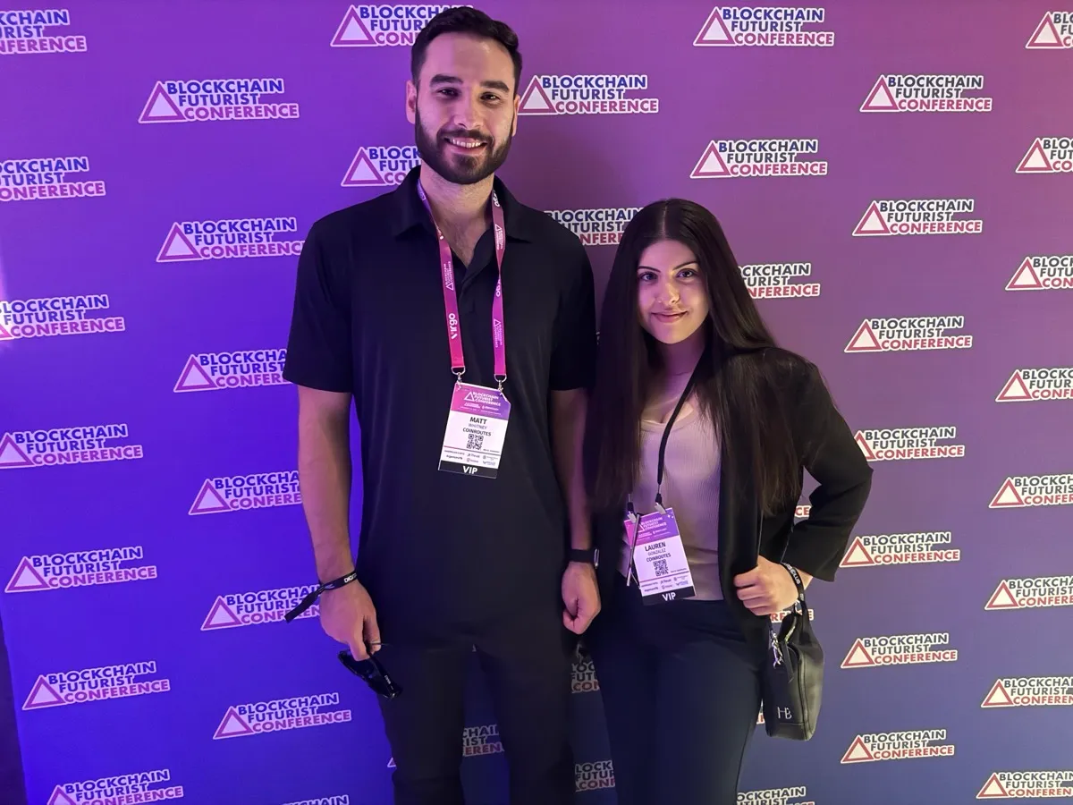 Matt and Lauren at the Blockchain Futurist Conference