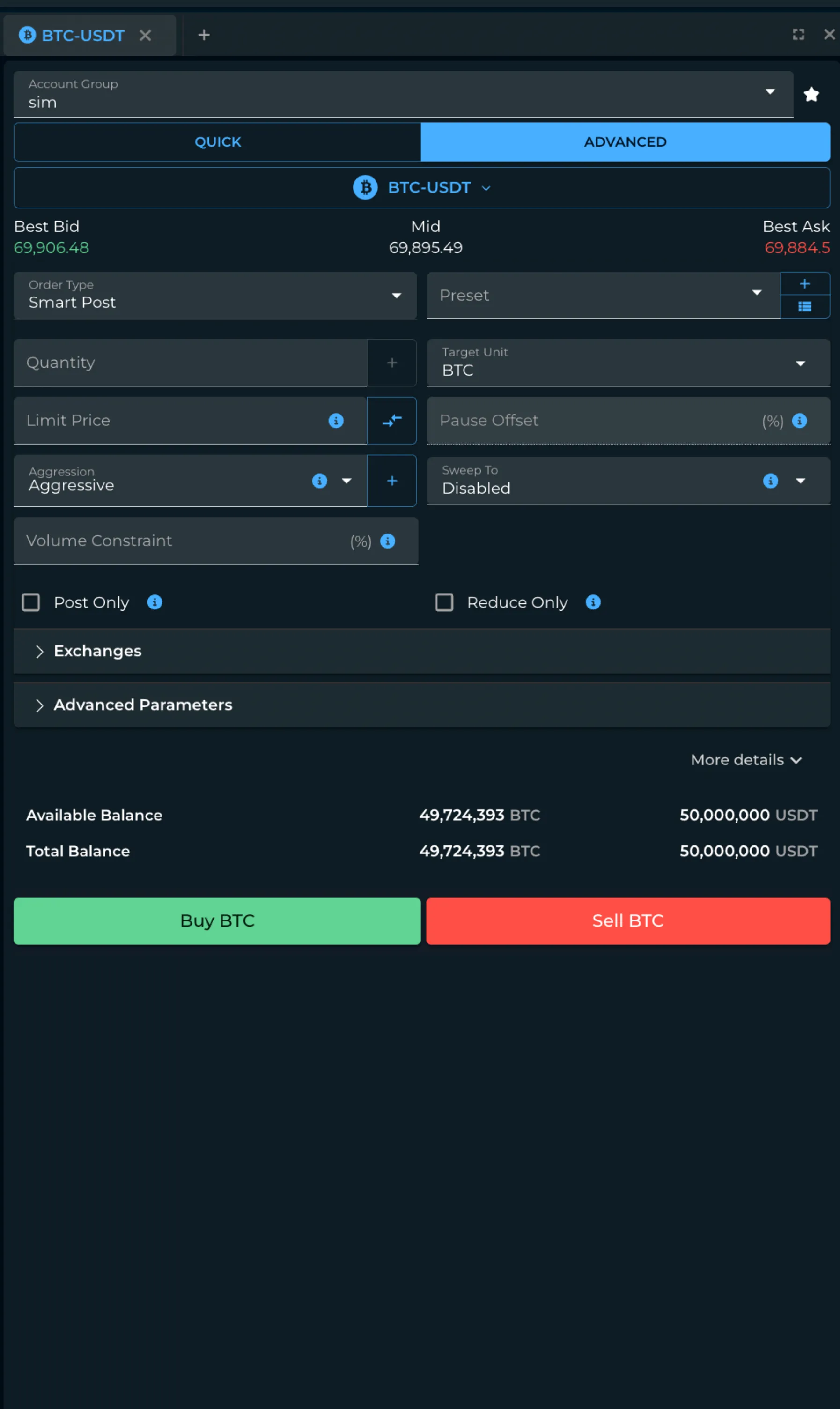 Trade Ticket